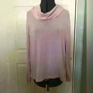 GAP BLUSH PINK COWL NECK LONG SLEEVE MEDIUM